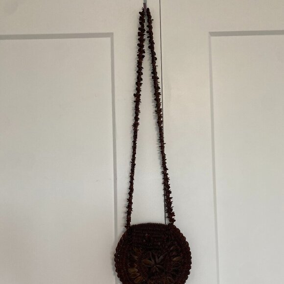 Mini Koa Seed Pod Purse Hawaiian Polynesian‎ Vintage - Picture 3 of 7